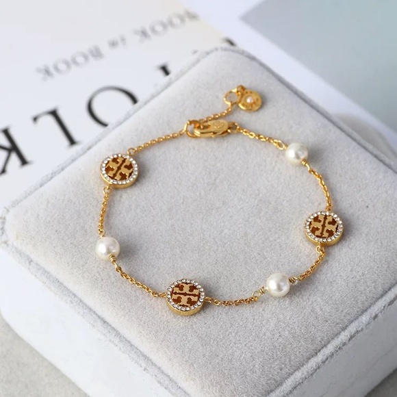 Tory Burch Jewelry - Tory Burch Gold Gemstones Circle Bracelet